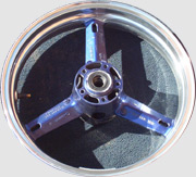 Polished motorcycle swing arm