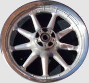 Polished motorcycle frame parts