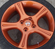 Custom painted wheel finish